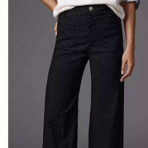 Maeve Classic Black Wide-Leg Pants
